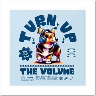 Vintage Vibe Turn up the Volume Music Gift Posters and Art